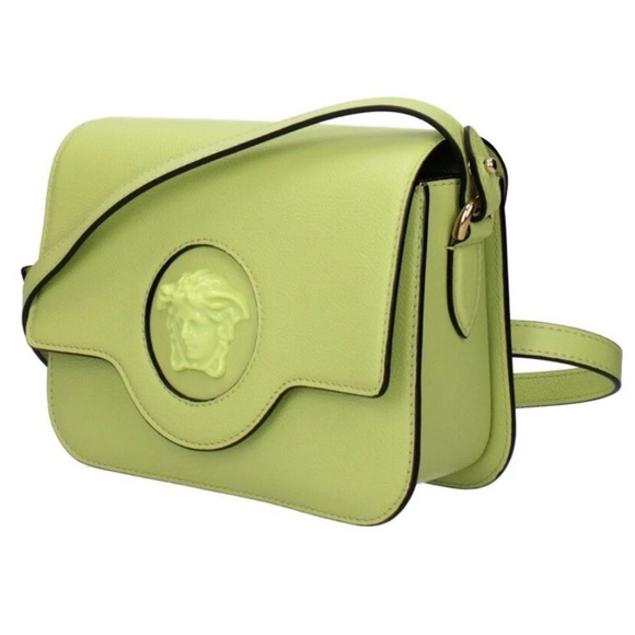 Versace $1,769 Vitello Shoulder Bag Citron Medusa NWT / NIB - Picture 2 of 11